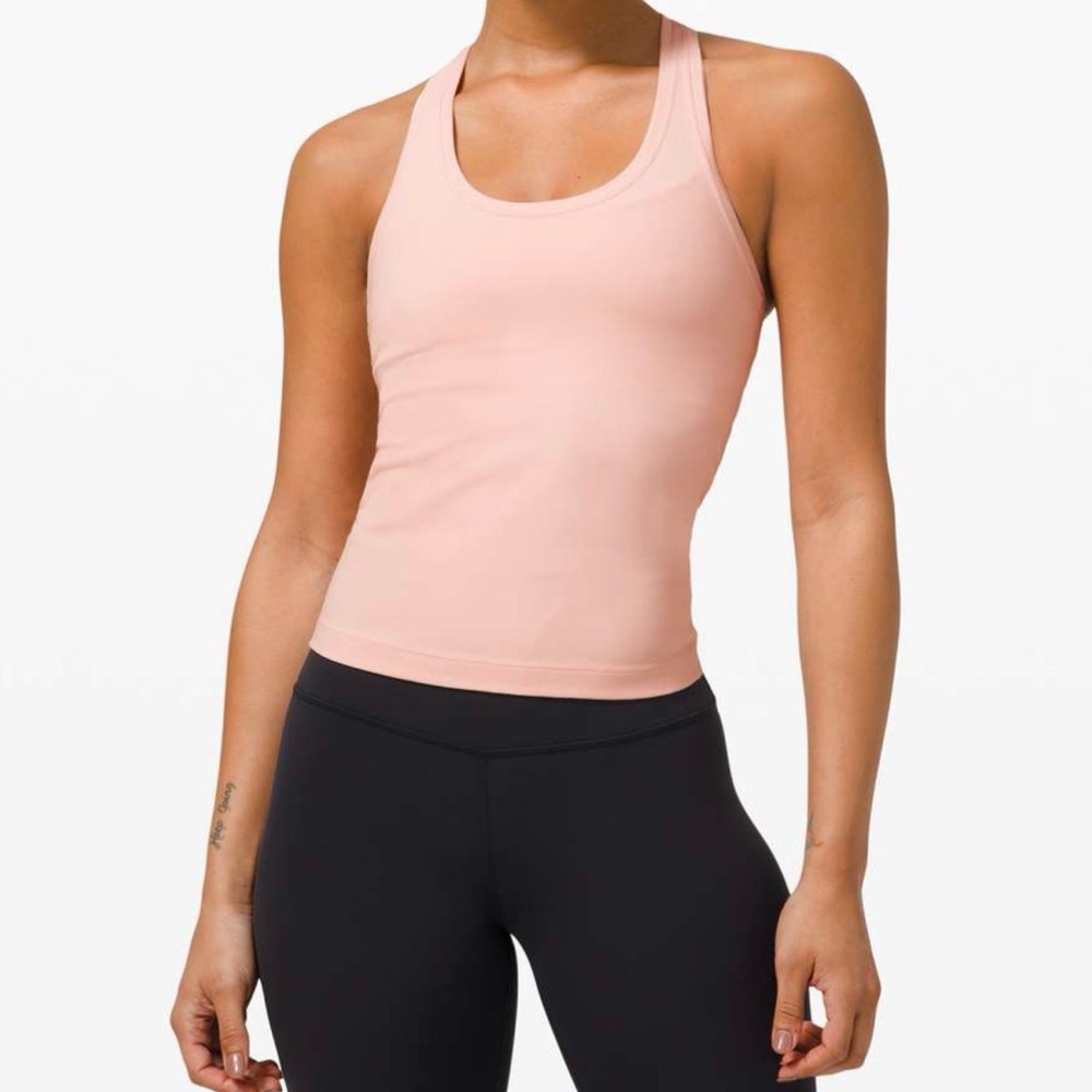 699 Lululemon Cool Racerback Shorter Length *NuluPink Mist size 4